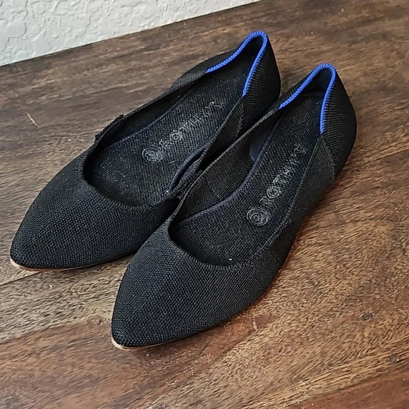 Rothy’s Bow Flats In Black Size 9 - Picture 1 of 9